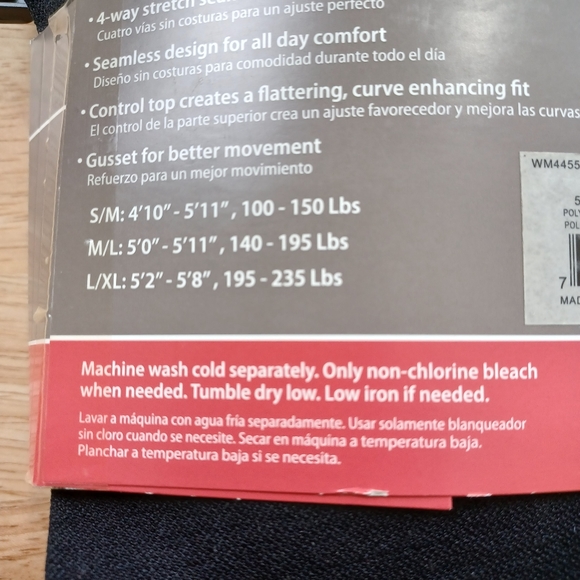 Shaping Leggings Level 3 Maximum Super Slimming Support 1 Pair S/M CH/M Black - Picture 5 of 7